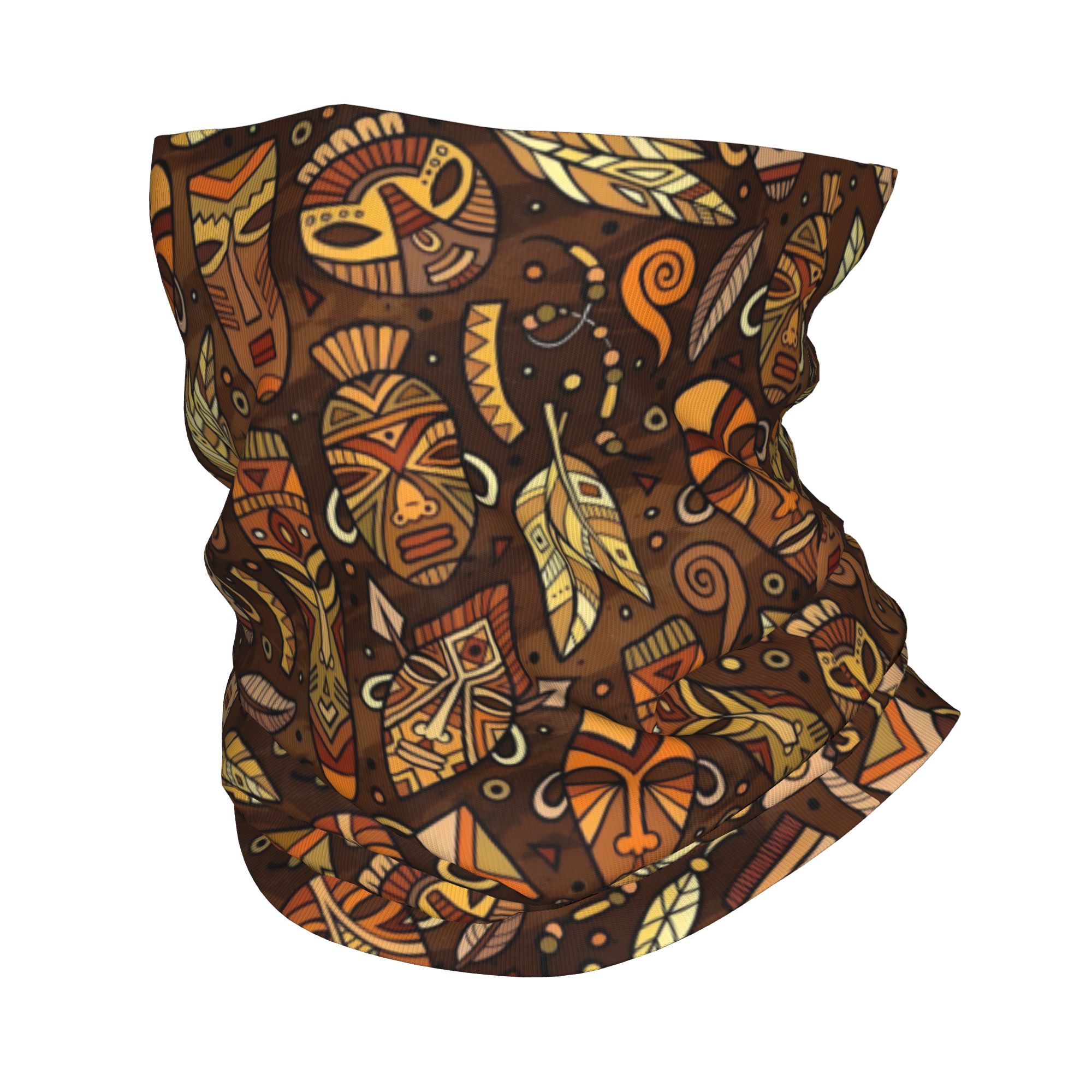 Neck Gaiter Face Cover - 커스텀 트라이벌 마스크 패턴 반다나 넥