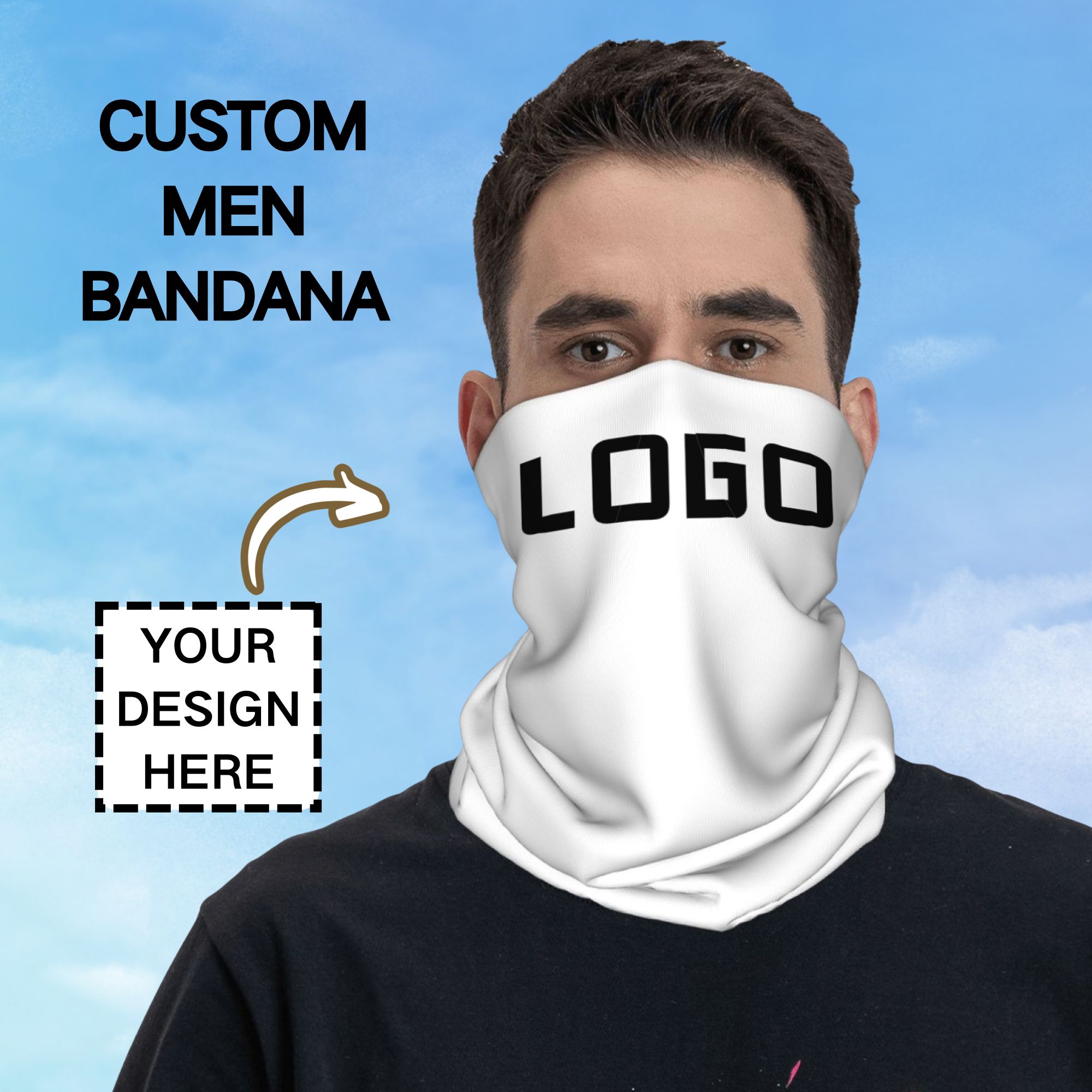 사용자 정의 사진 로고 원활한 넥 게이터 남성 스포츠  - Neck Gaiter Face Cover 리뷰 및 가격