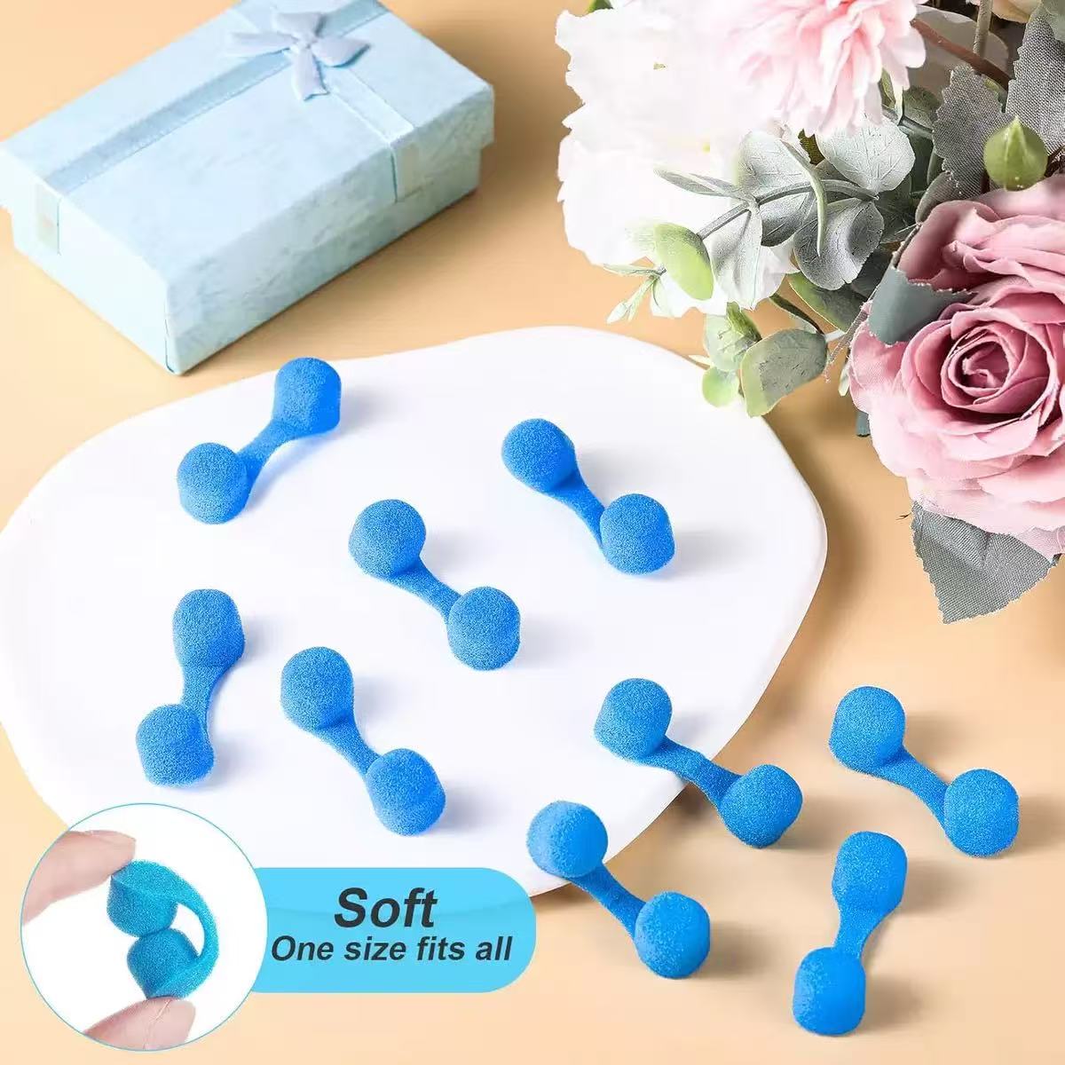 파란색 일회용 스펀지 코 필터 부드러운 방진 코마개 꽃 - Disposable Mask Blue 리뷰 및 가격